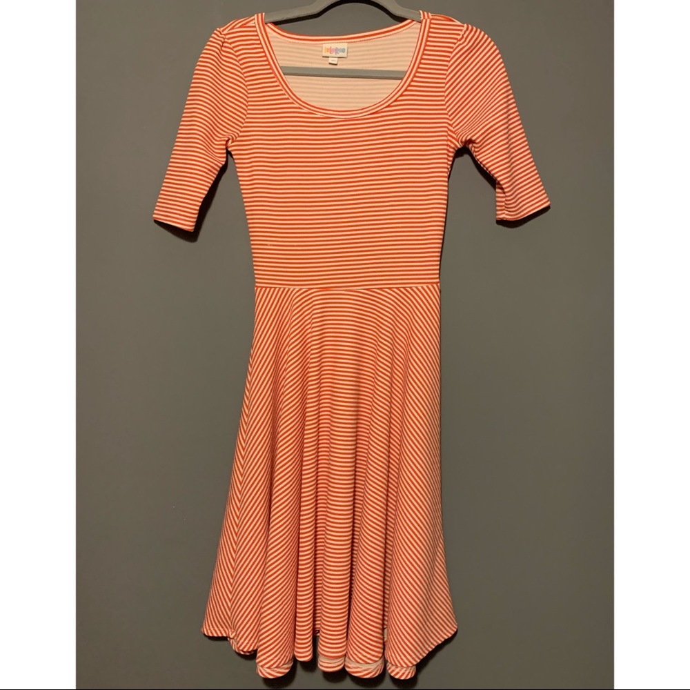 LuLaRoe xs red and white dress